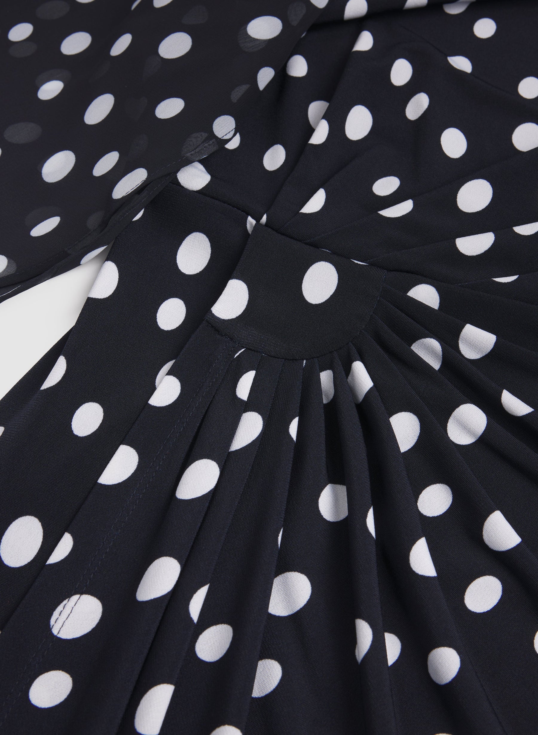 Polka Dot Cape Sleeve Dress