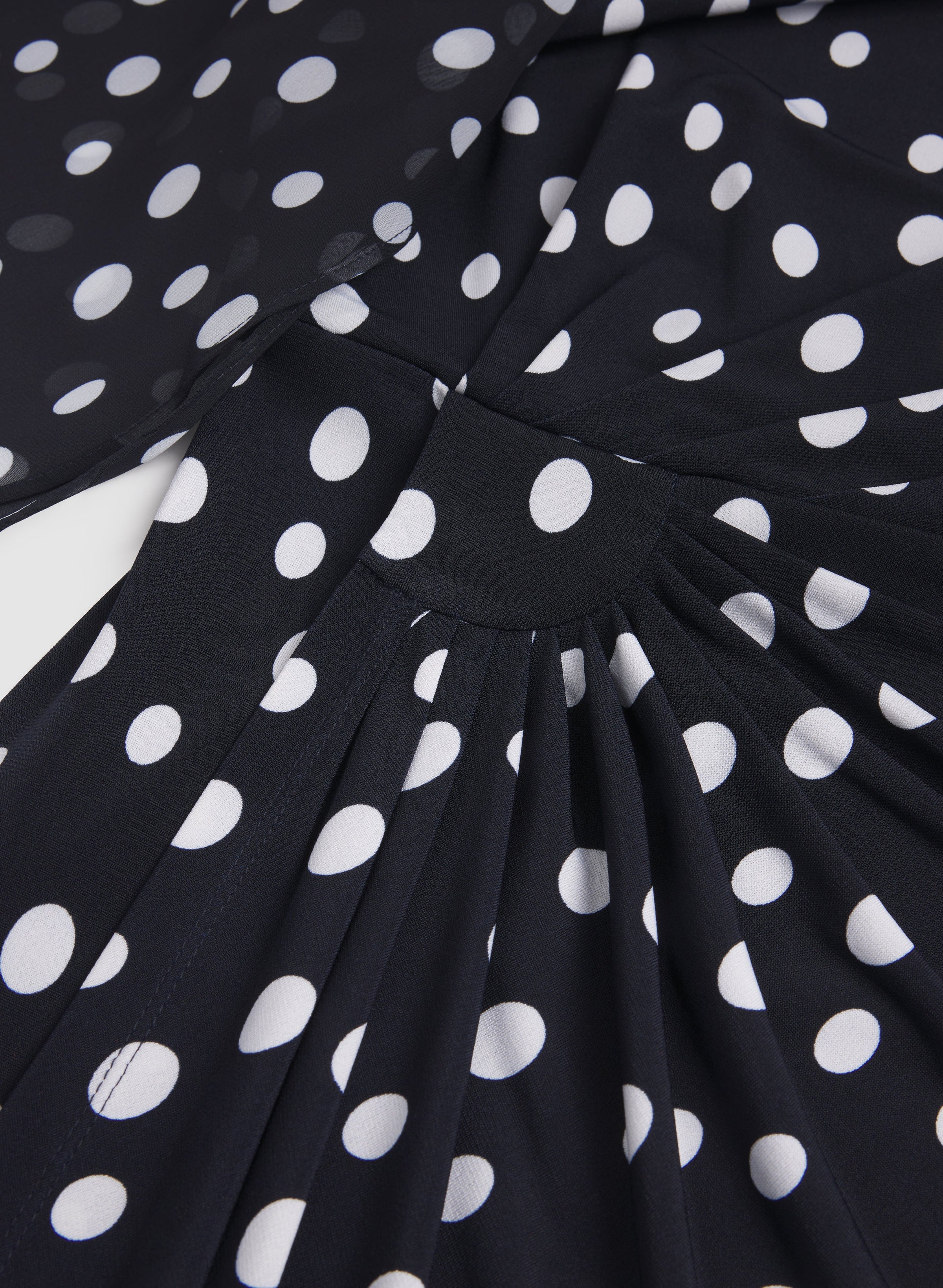 Polka Dot Cape Sleeve Dress