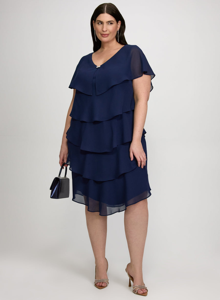 Tiered Chiffon Dress