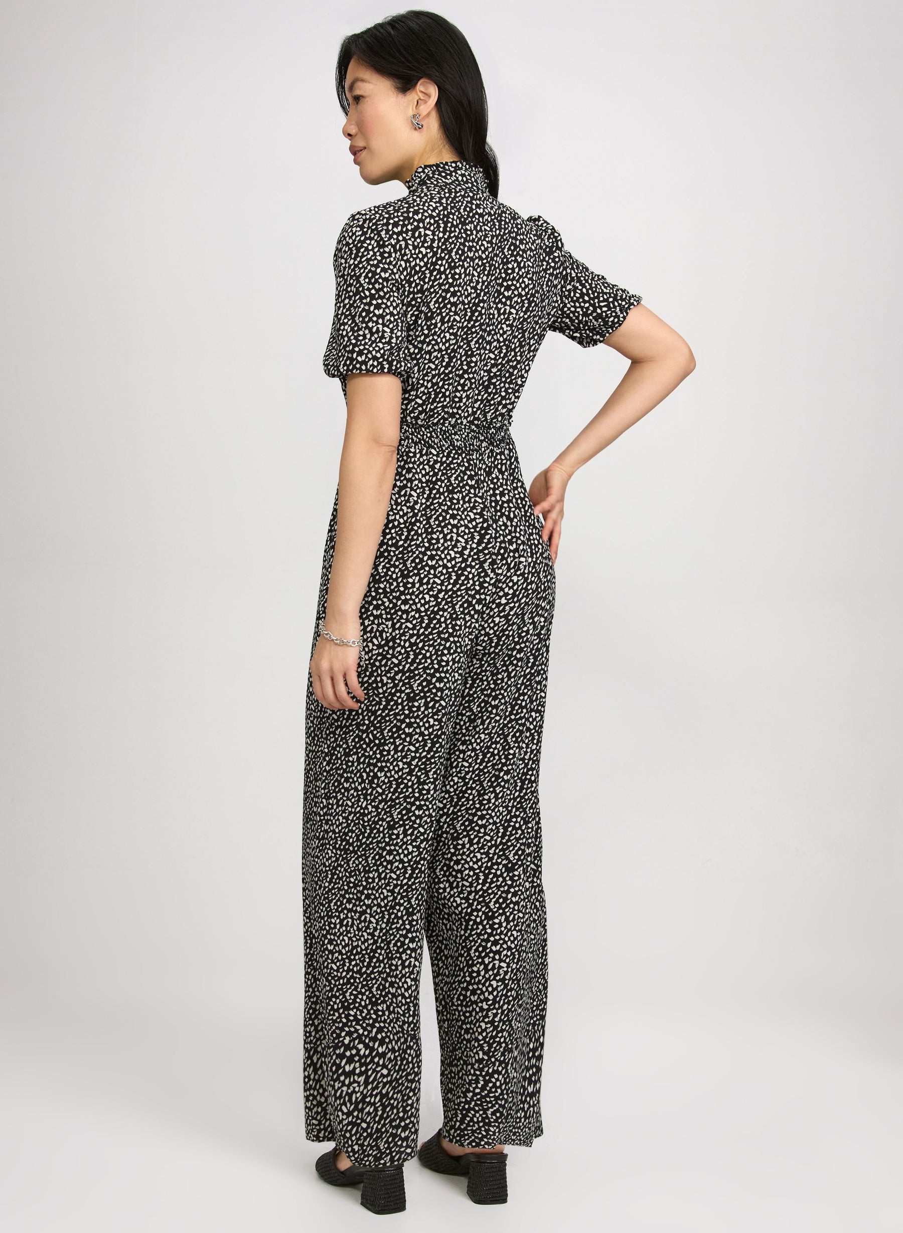 Speckled Print Jumpsuit