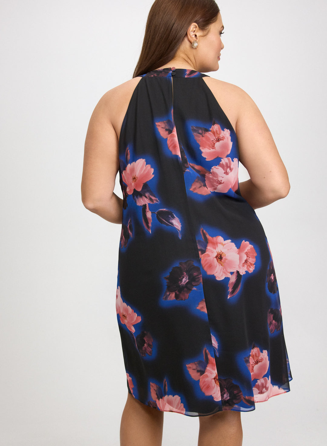 Chiffon Halter Neck Dress