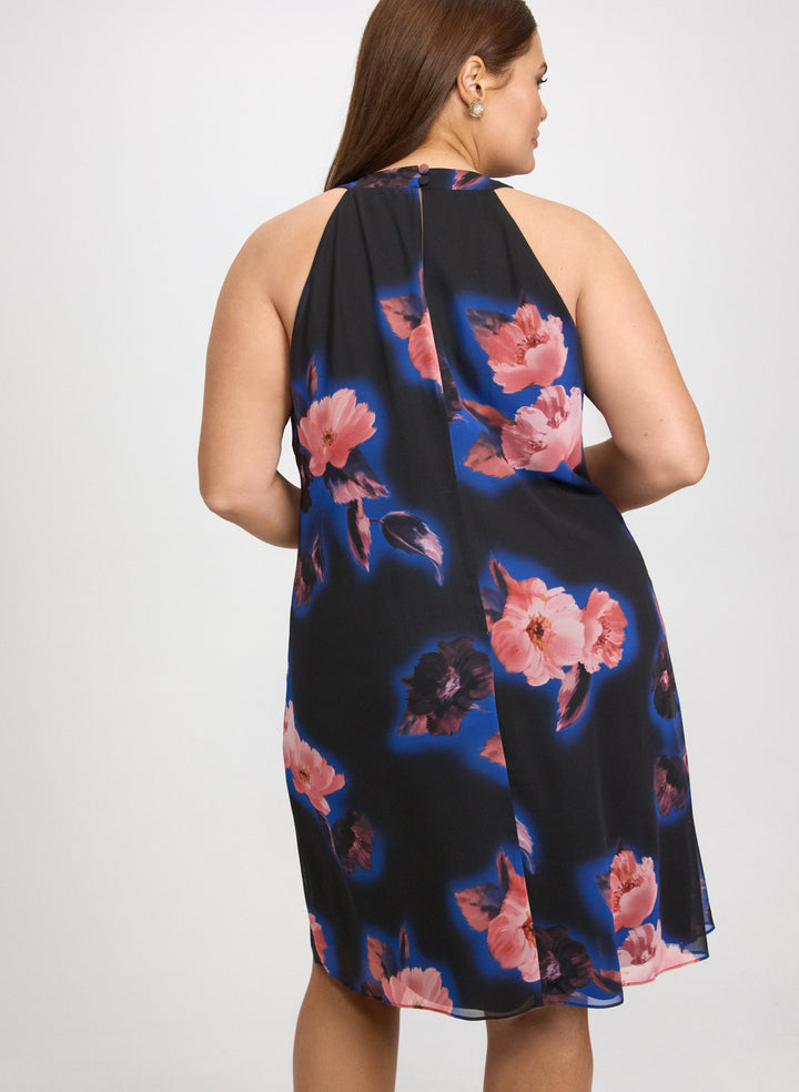 Chiffon Halter Neck Dress