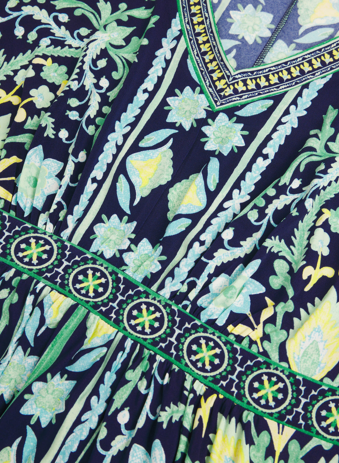 Ornate Floral Print Dress