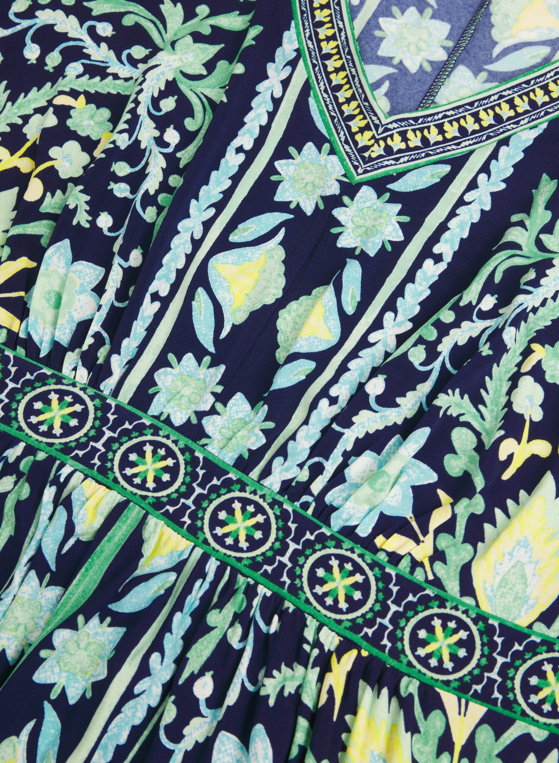 Ornate Floral Print Dress