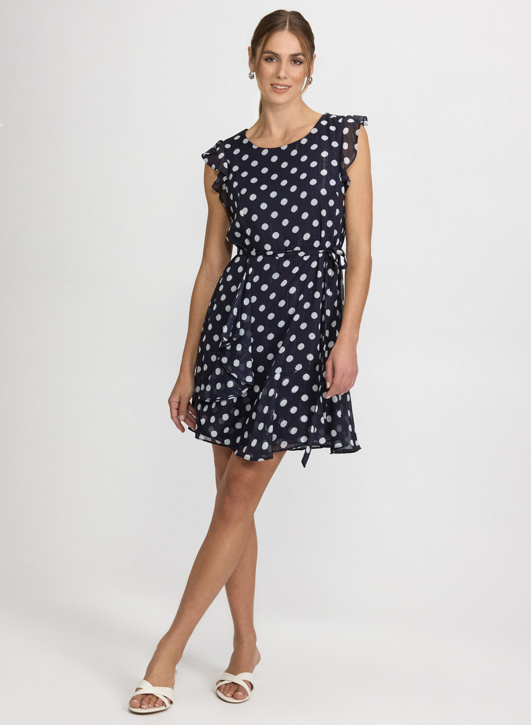 Polka Dot Chiffon Dress