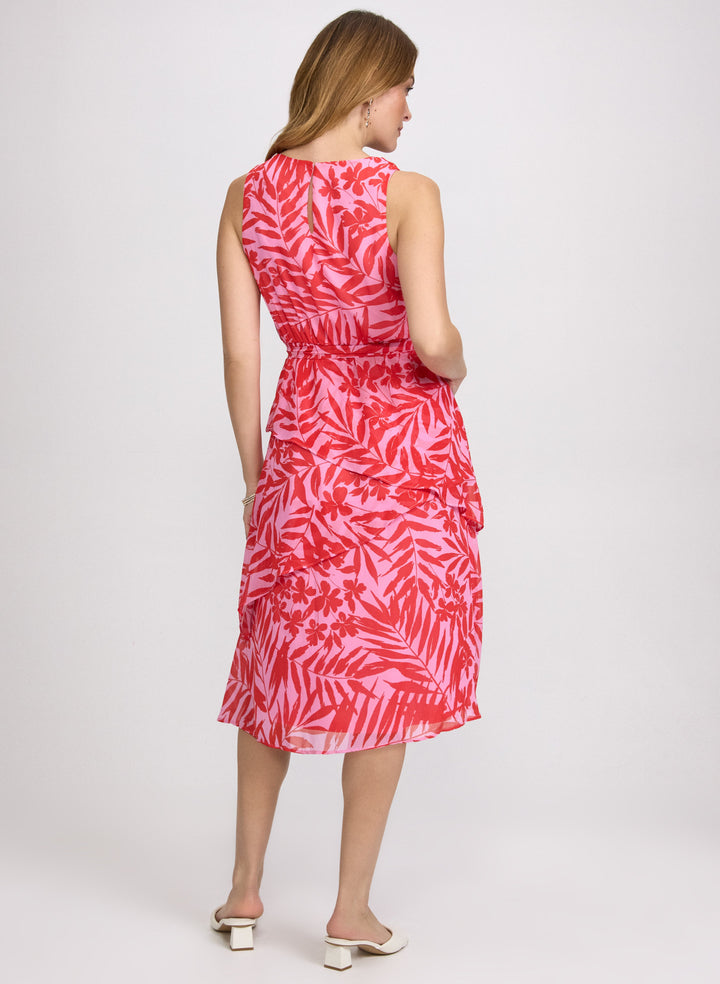 Tiered Floral Print Dress