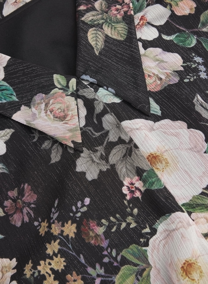 Floral Pattern Tiered Dress
