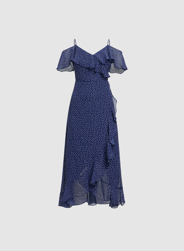 Polka Dot Chiffon Dress