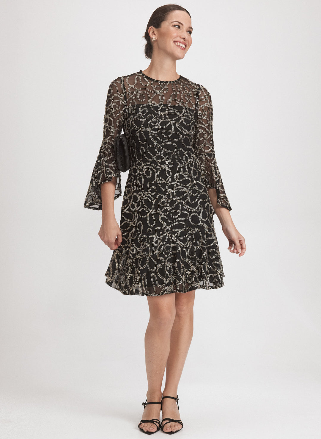 Metallic Embroidered Dress