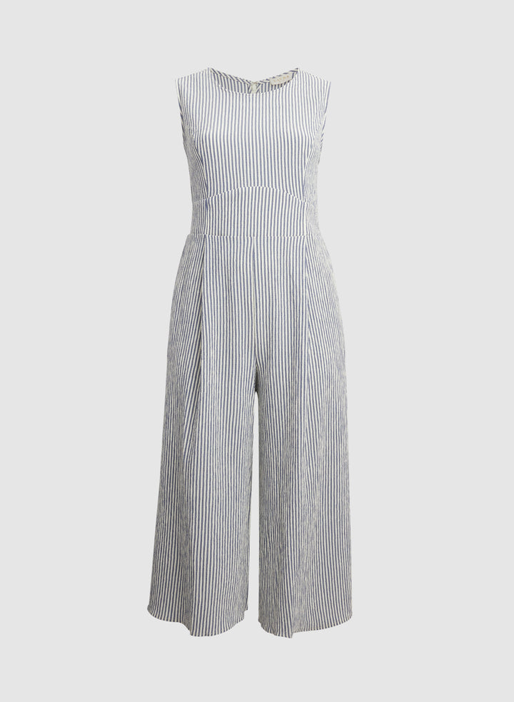 Stripe Print Jumpsuit