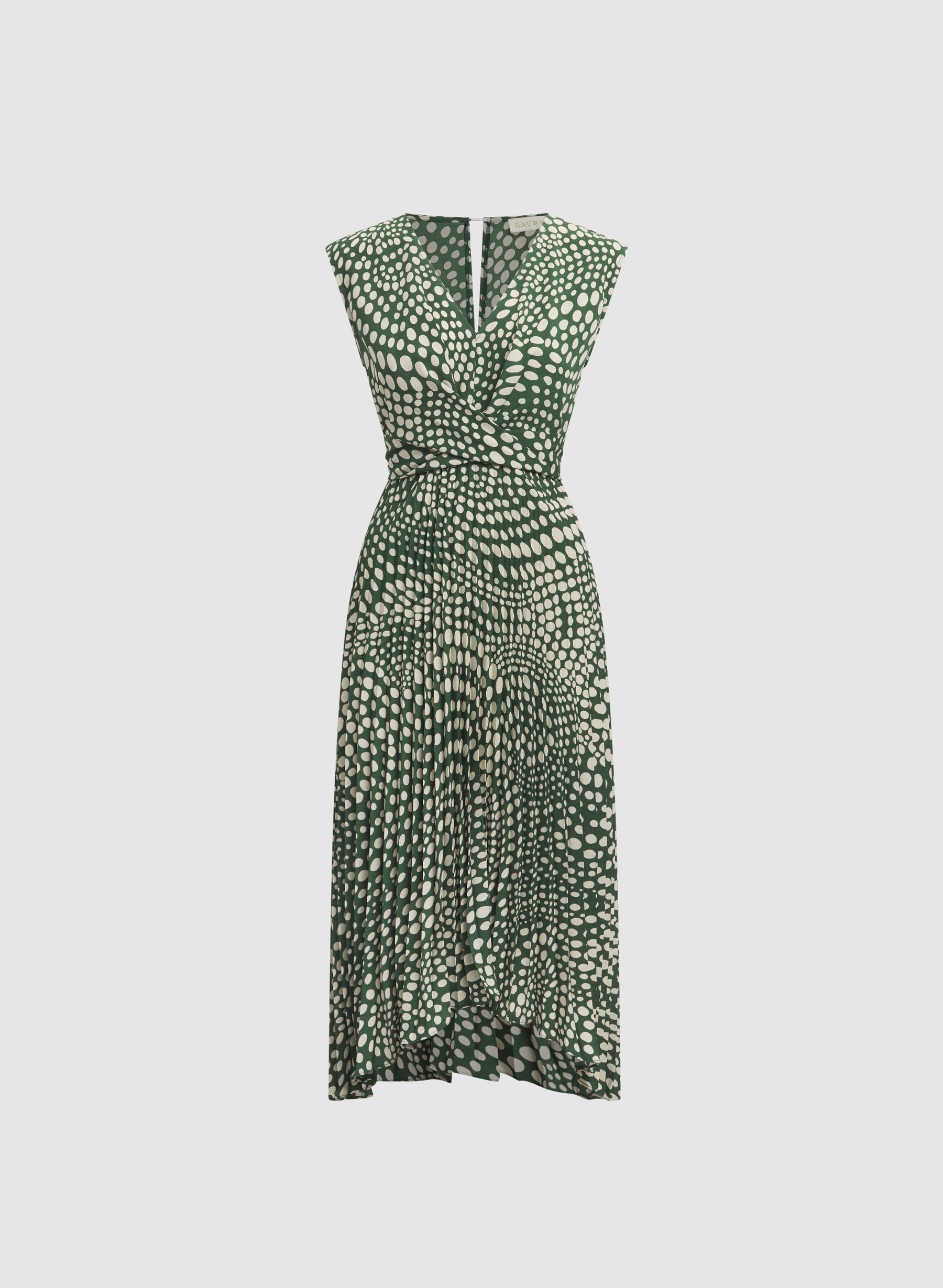 Dot Print Midi Dress