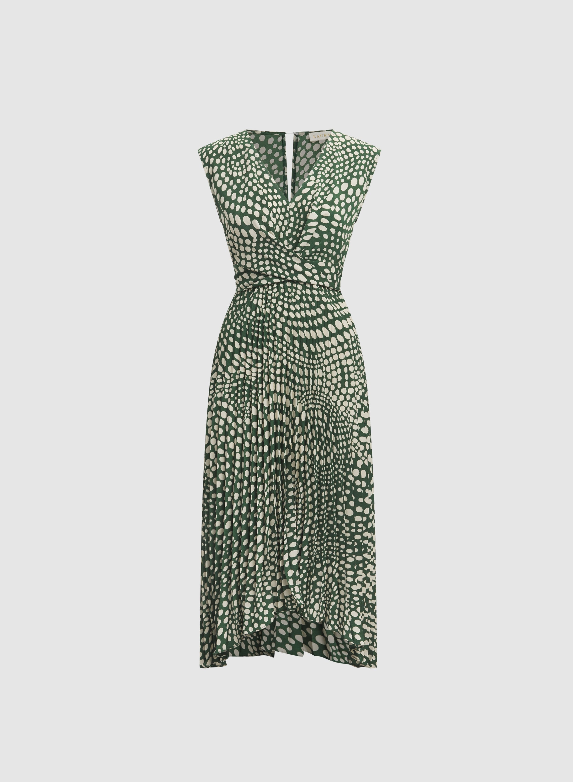 Dot Print Midi Dress