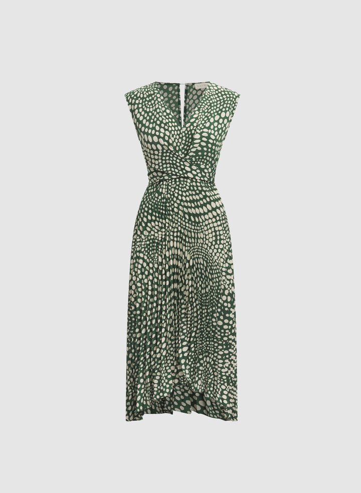 Dot Print Midi Dress