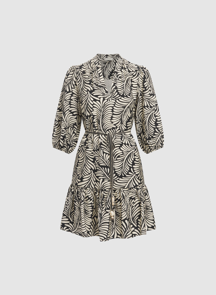 Leaf Print Dress