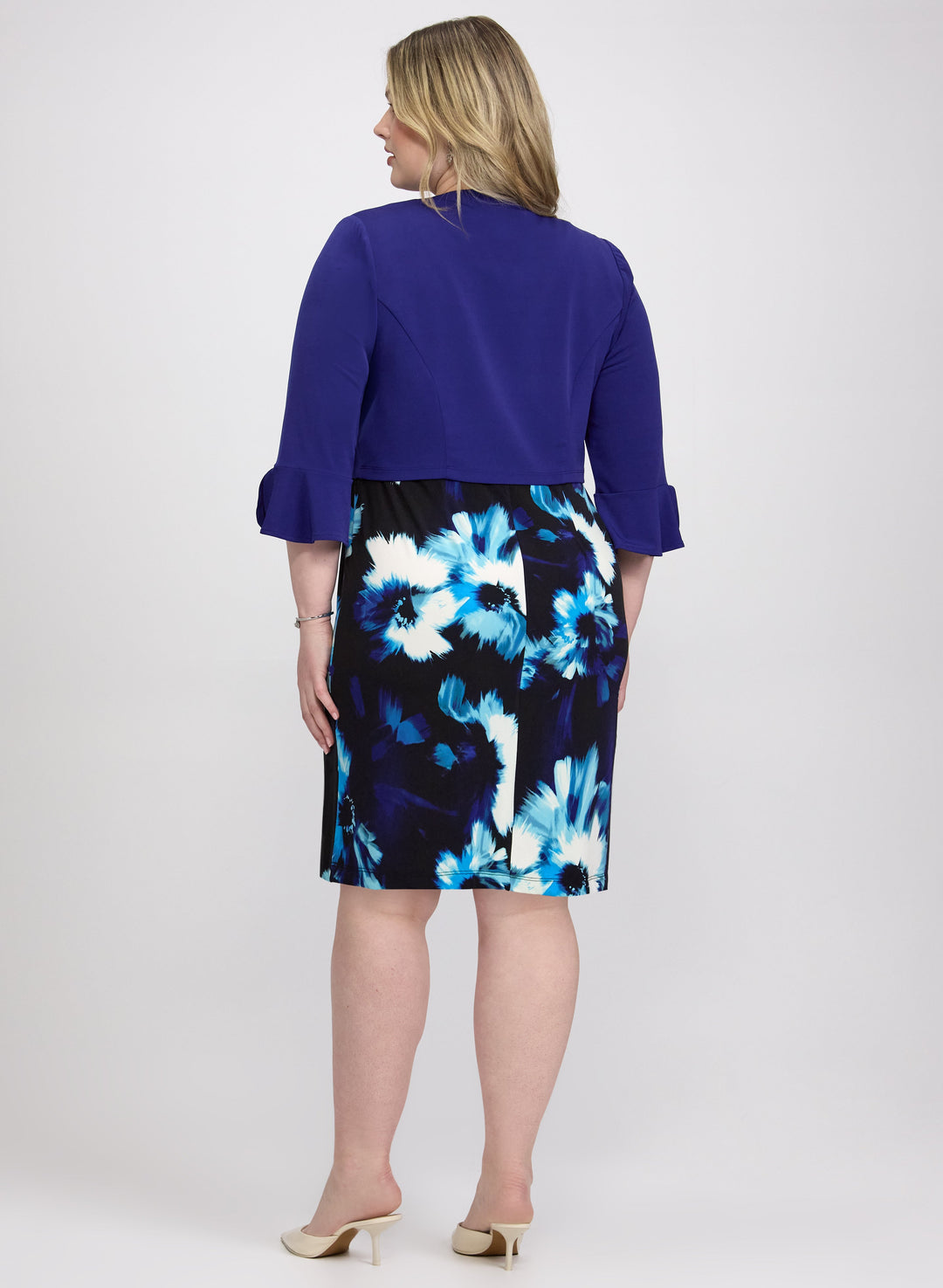Bolero & Floral Print Dress Set