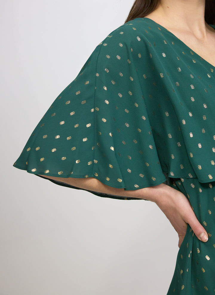 Foiled Chiffon Dress