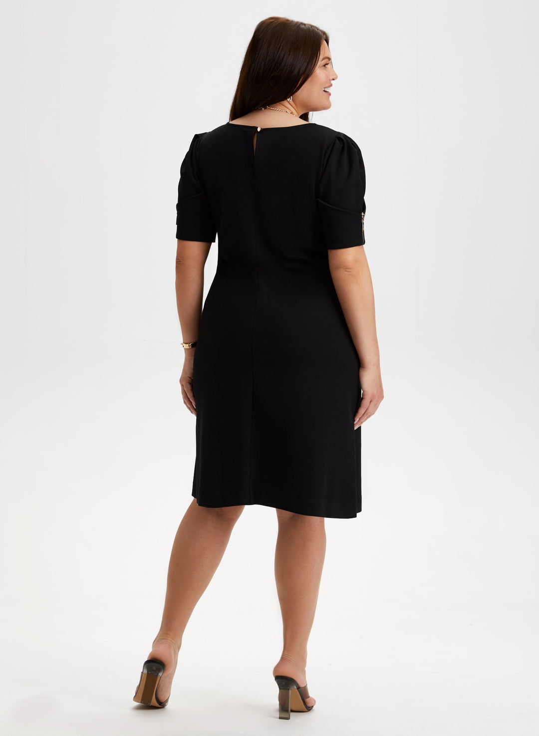 Joseph Ribkoff - Zip Detail A-Line Dress