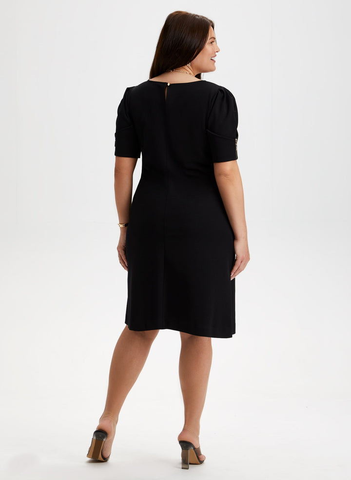 Joseph Ribkoff - Zip Detail A-Line Dress