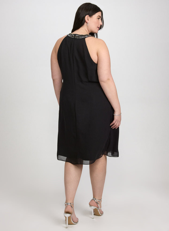 Beaded Halter Neck Dress