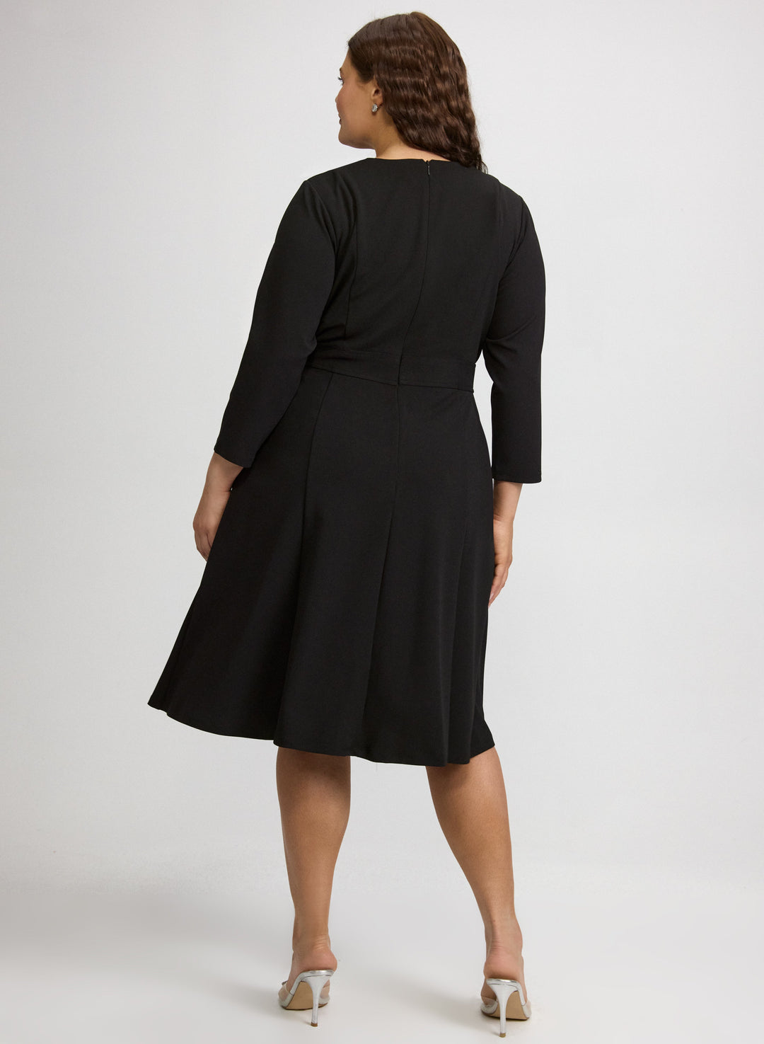 Buttoned-Tab Detail Dress