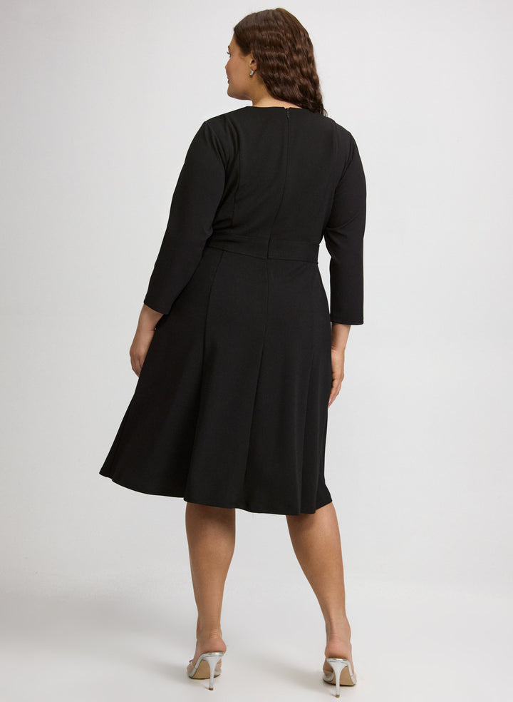 Buttoned-Tab Detail Dress