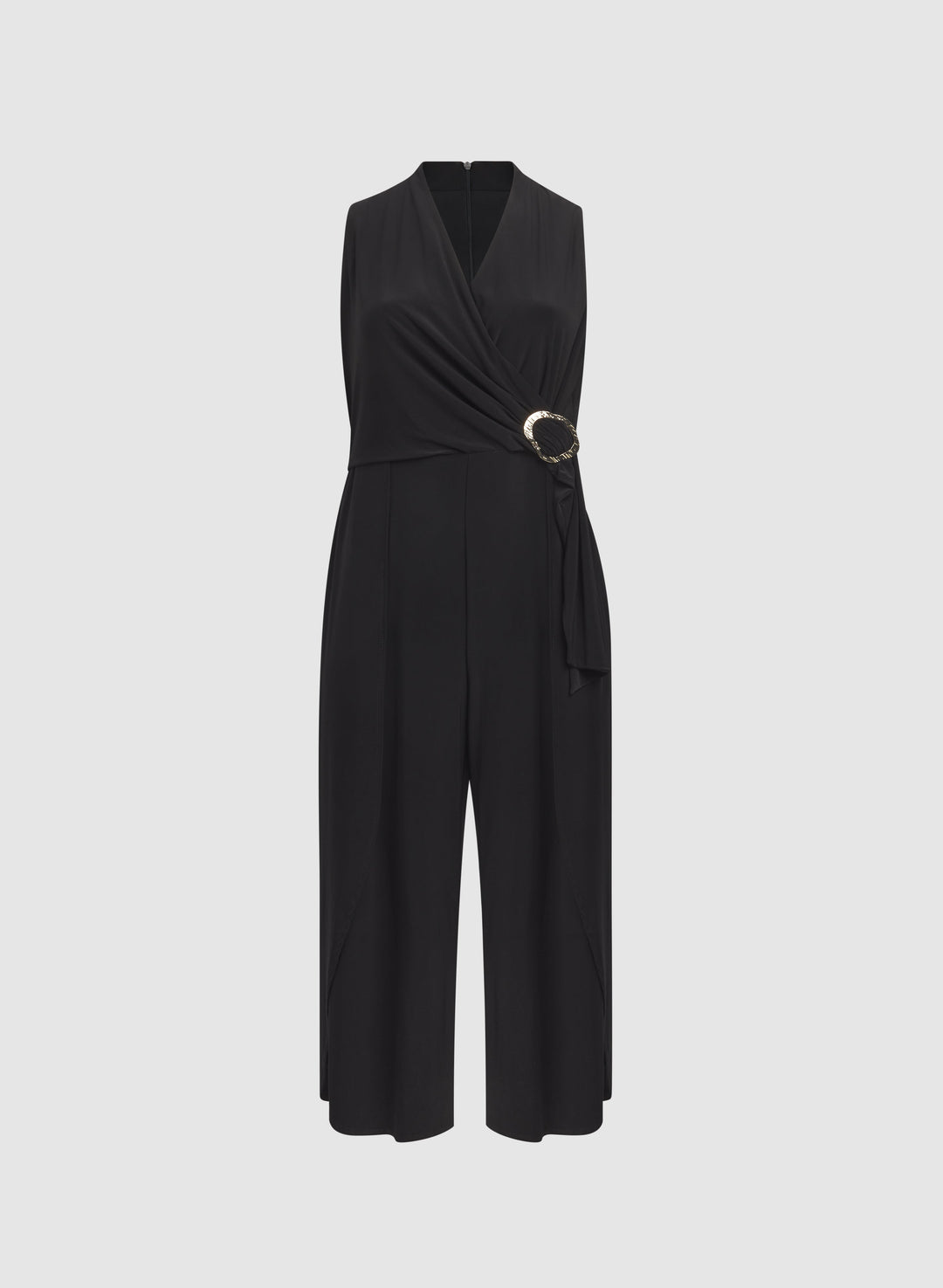 Melanie Lyne - Brooch Fastened Wrap-Over Jumpsuit