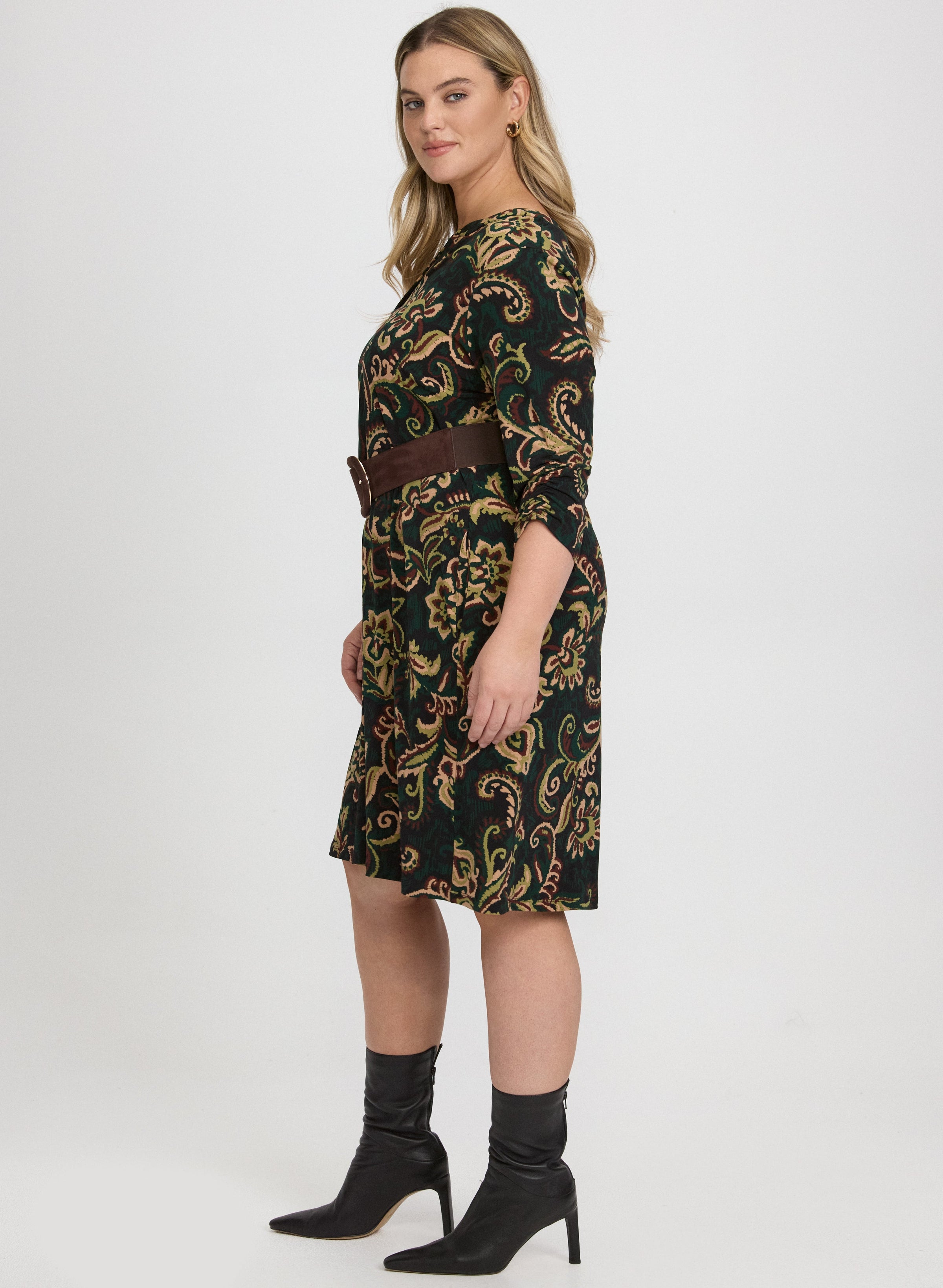 Paisley 3/4 Sleeve Dress