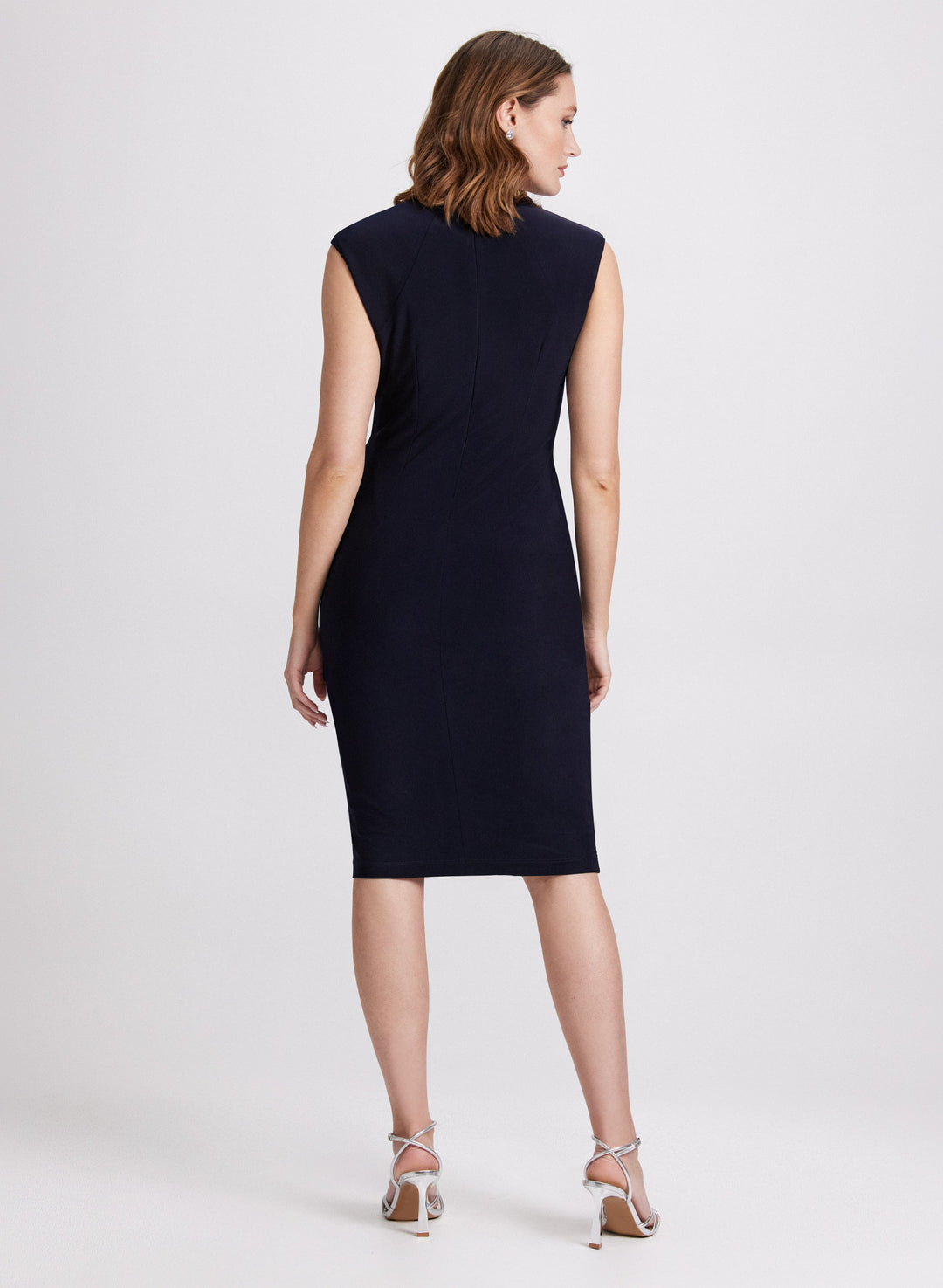 Knotted Drape Front Dress