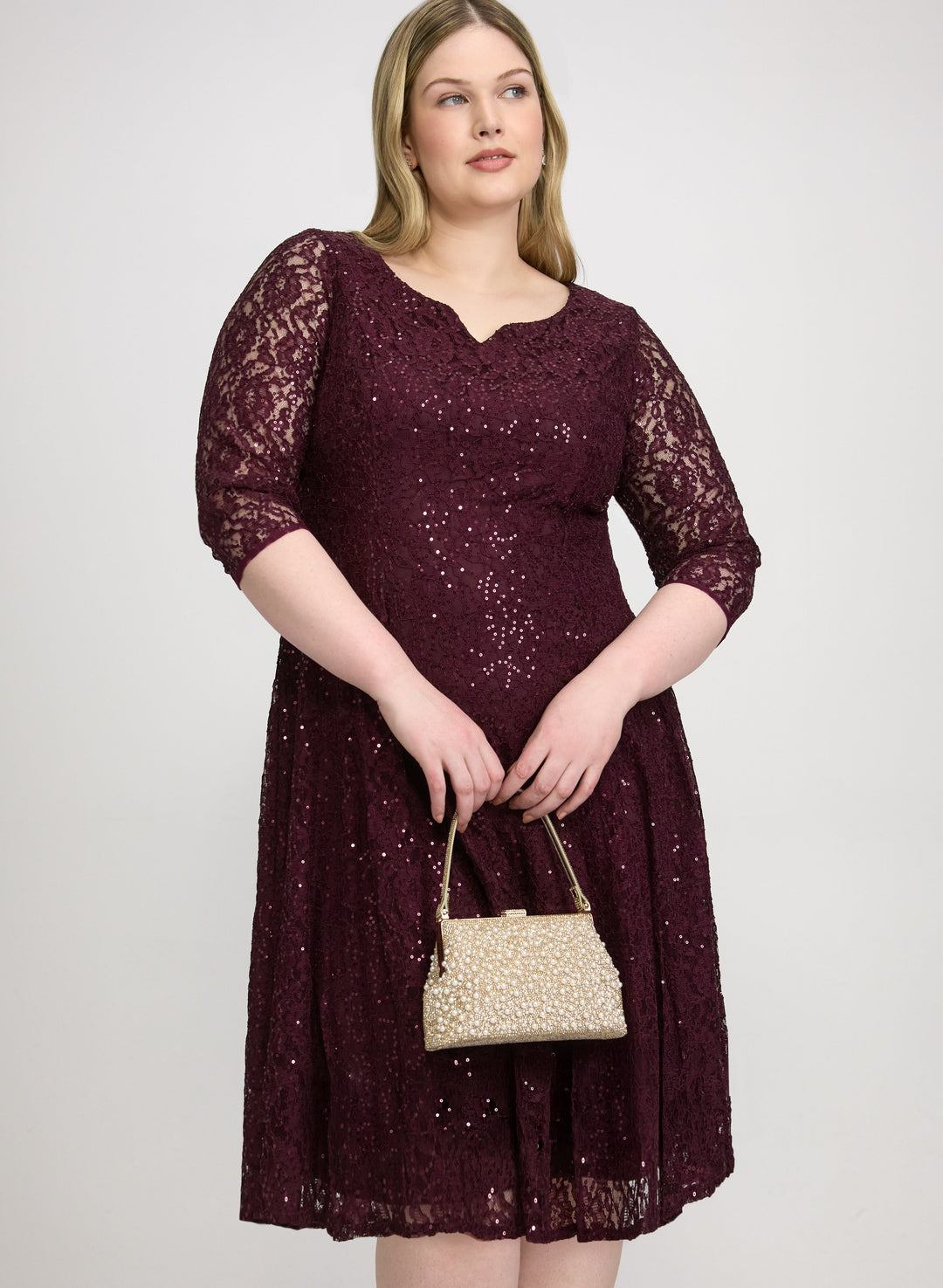 Sequined Lace Dress