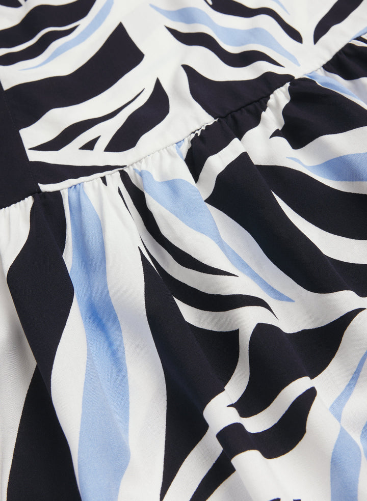 Leaf Print Maxi Dress