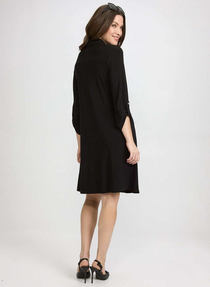 Half-Zip Jersey Dress