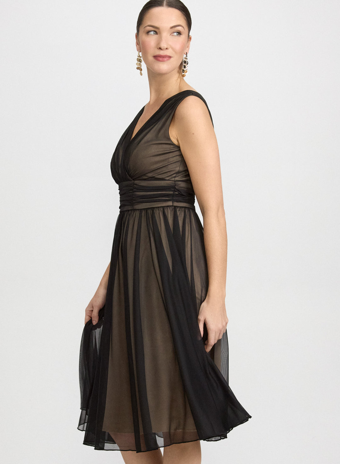Mesh Fit and Flare Dress