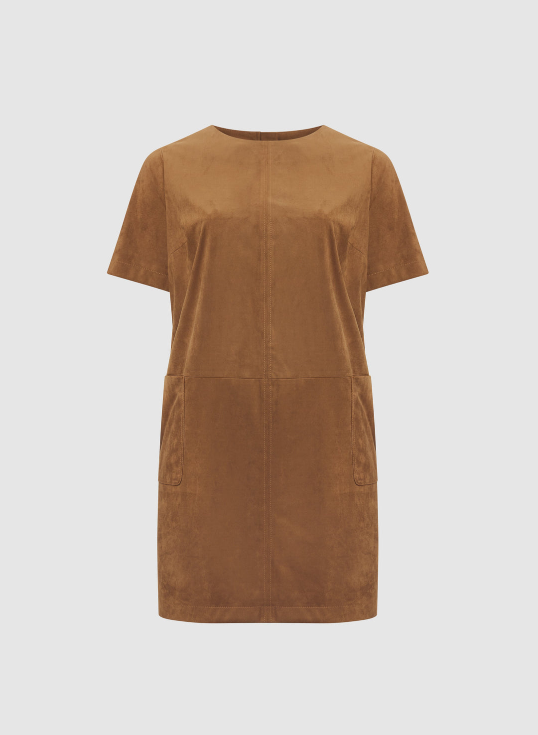 Faux-Suede Shirt Dress