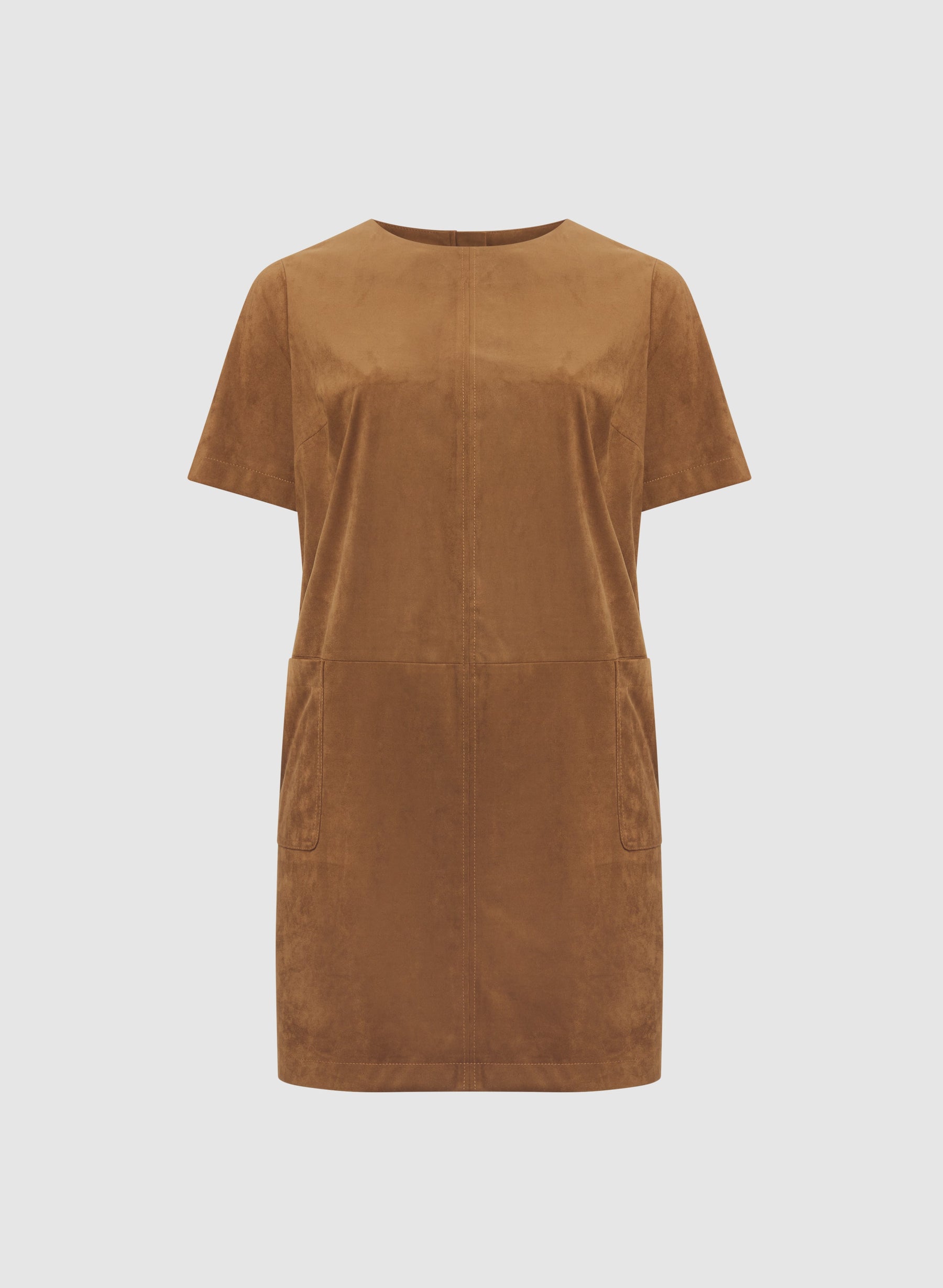 Faux-Suede Shirt Dress