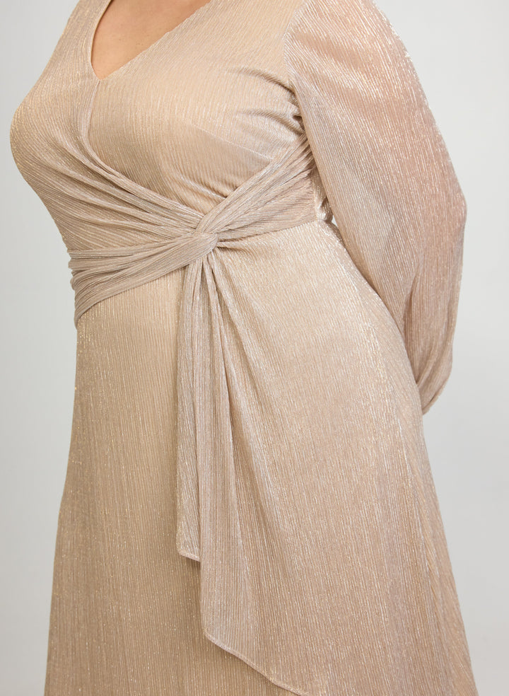Crinkle Metallic Dress