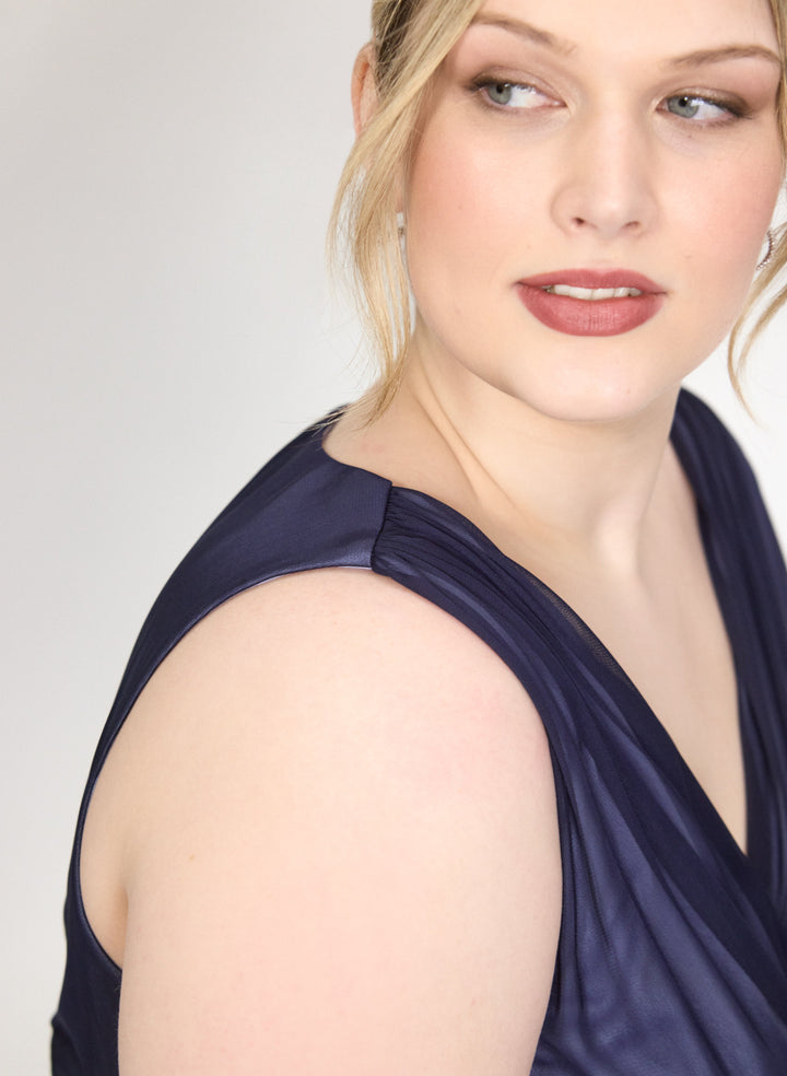 Mesh Fit and Flare Dress