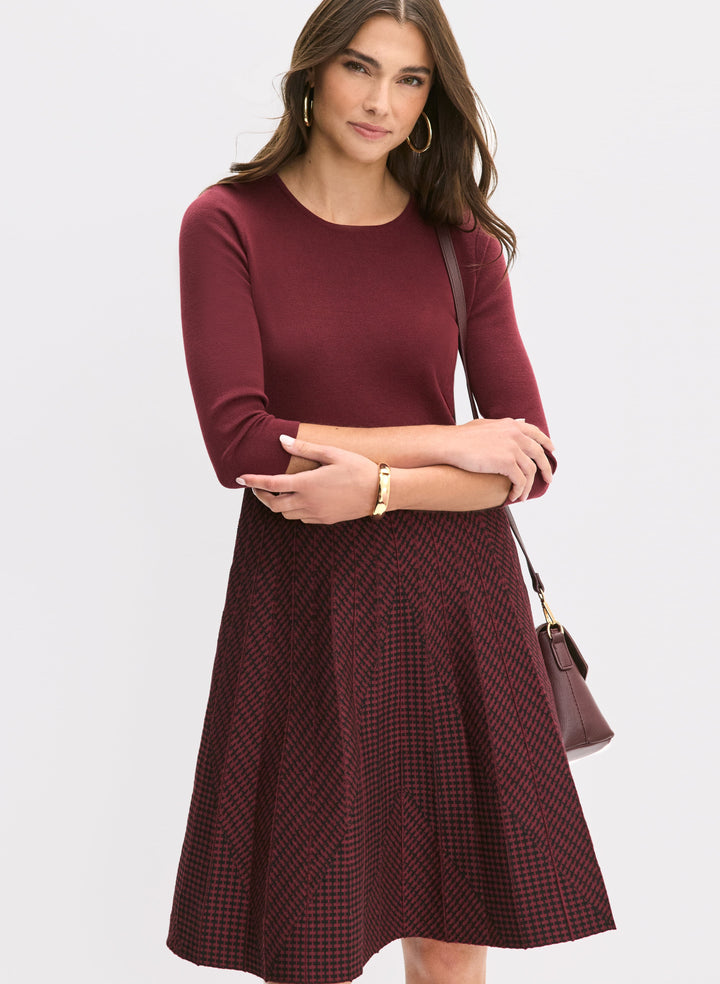 Knit Fit & Flare Dress