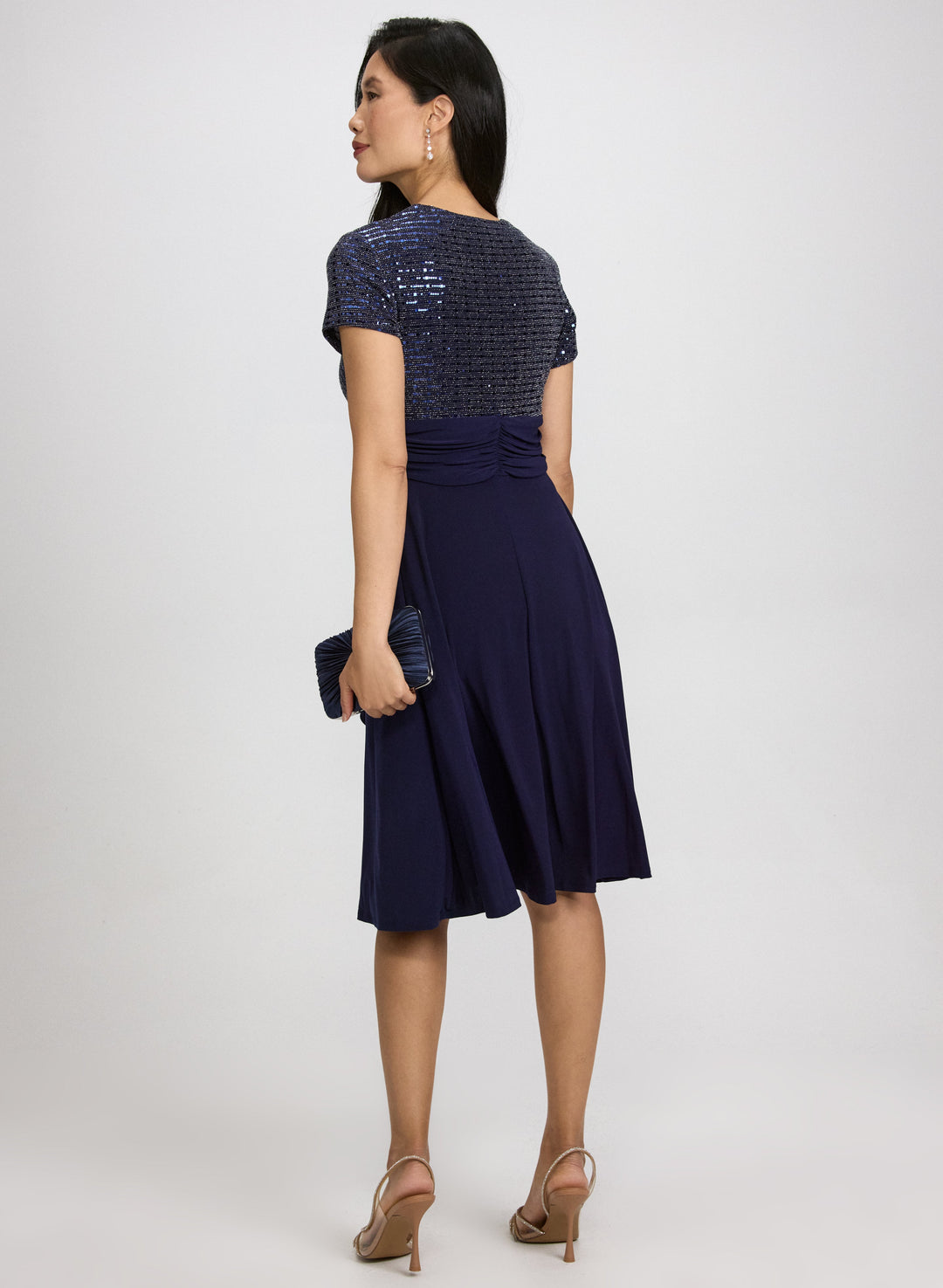 Sequin Wrap Dress