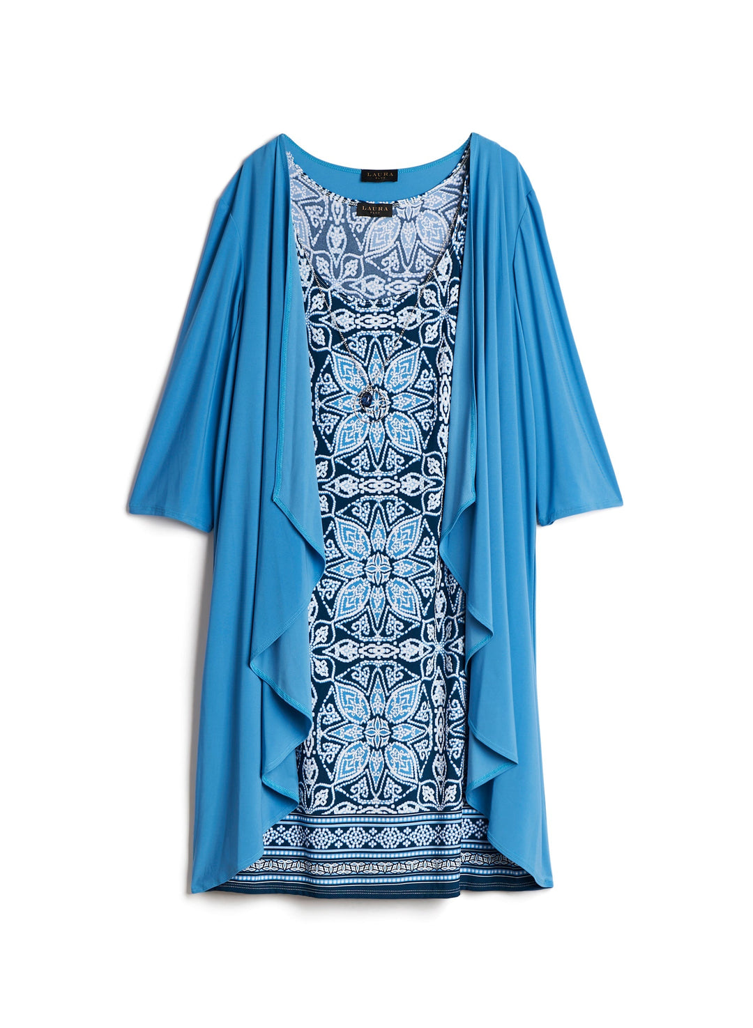 Medallion Print Dress & Jacket Set