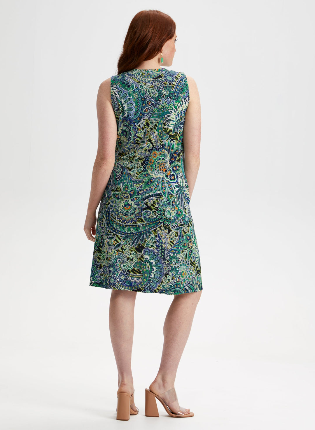 Paisley Print A-Line Dress