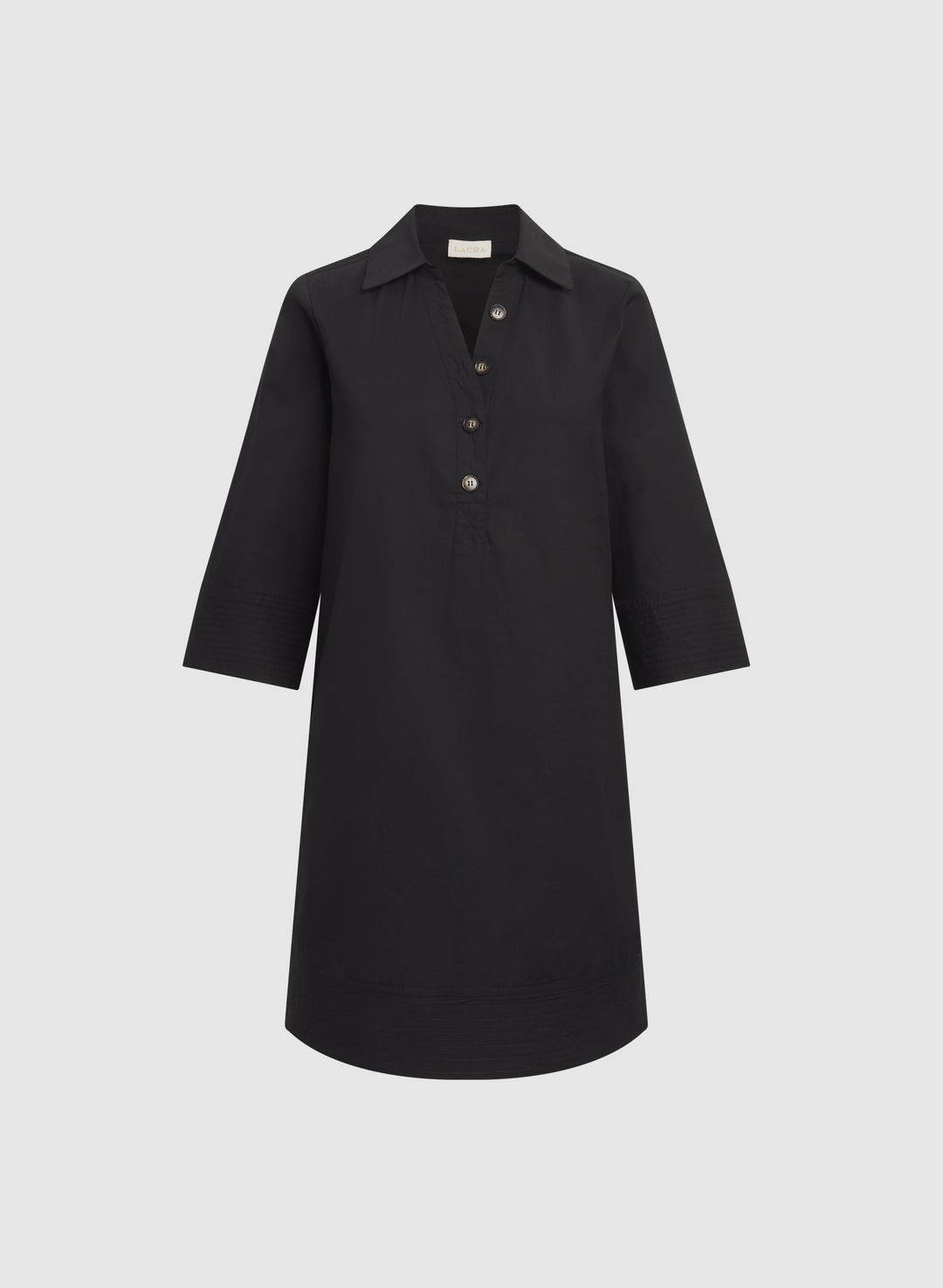 Buttoned Cotton-Blend Dress