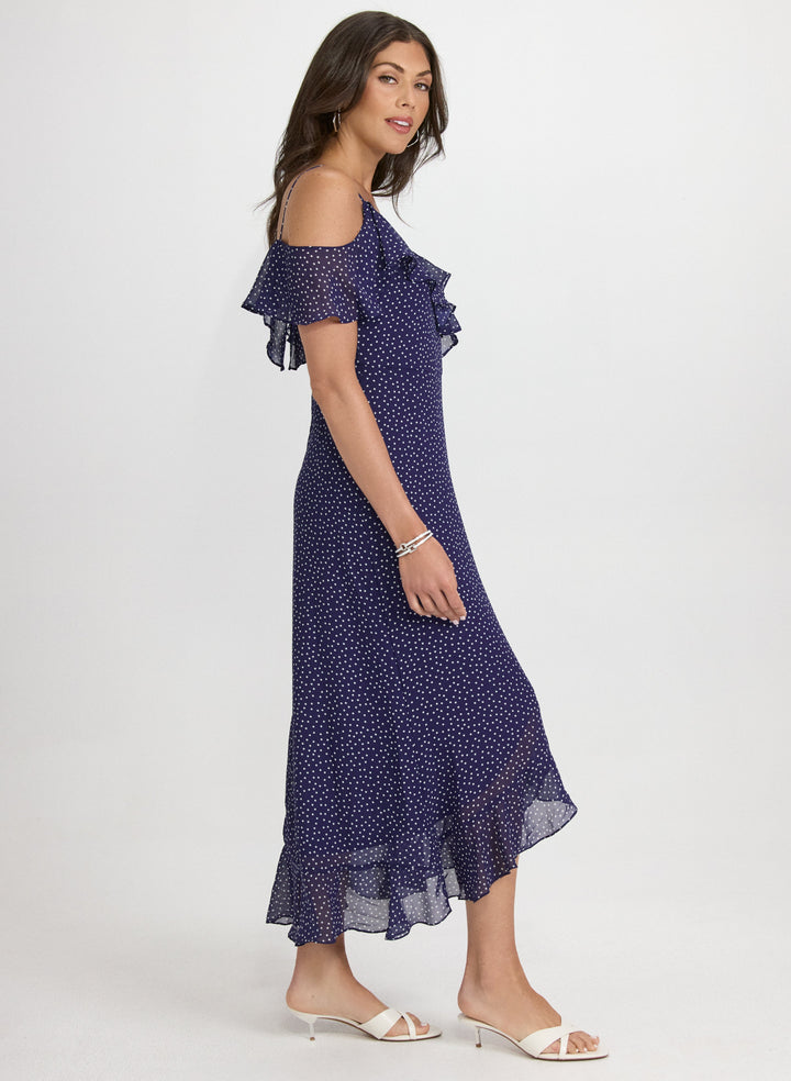 Polka Dot Chiffon Dress