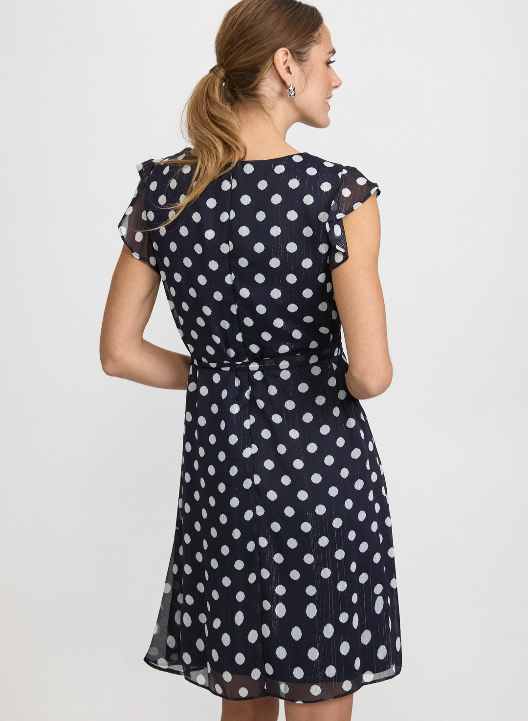 Polka Dot Chiffon Dress