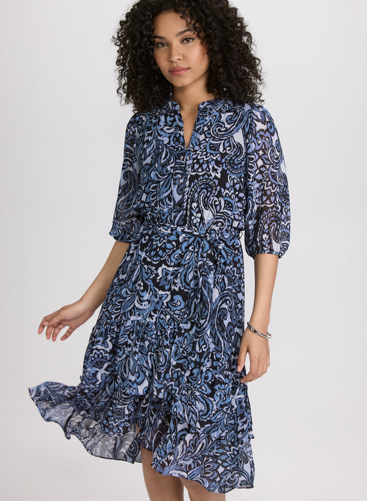 Tiered Paisley Dress