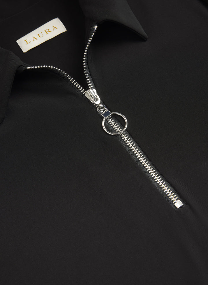 Half-Zip Jersey Dress