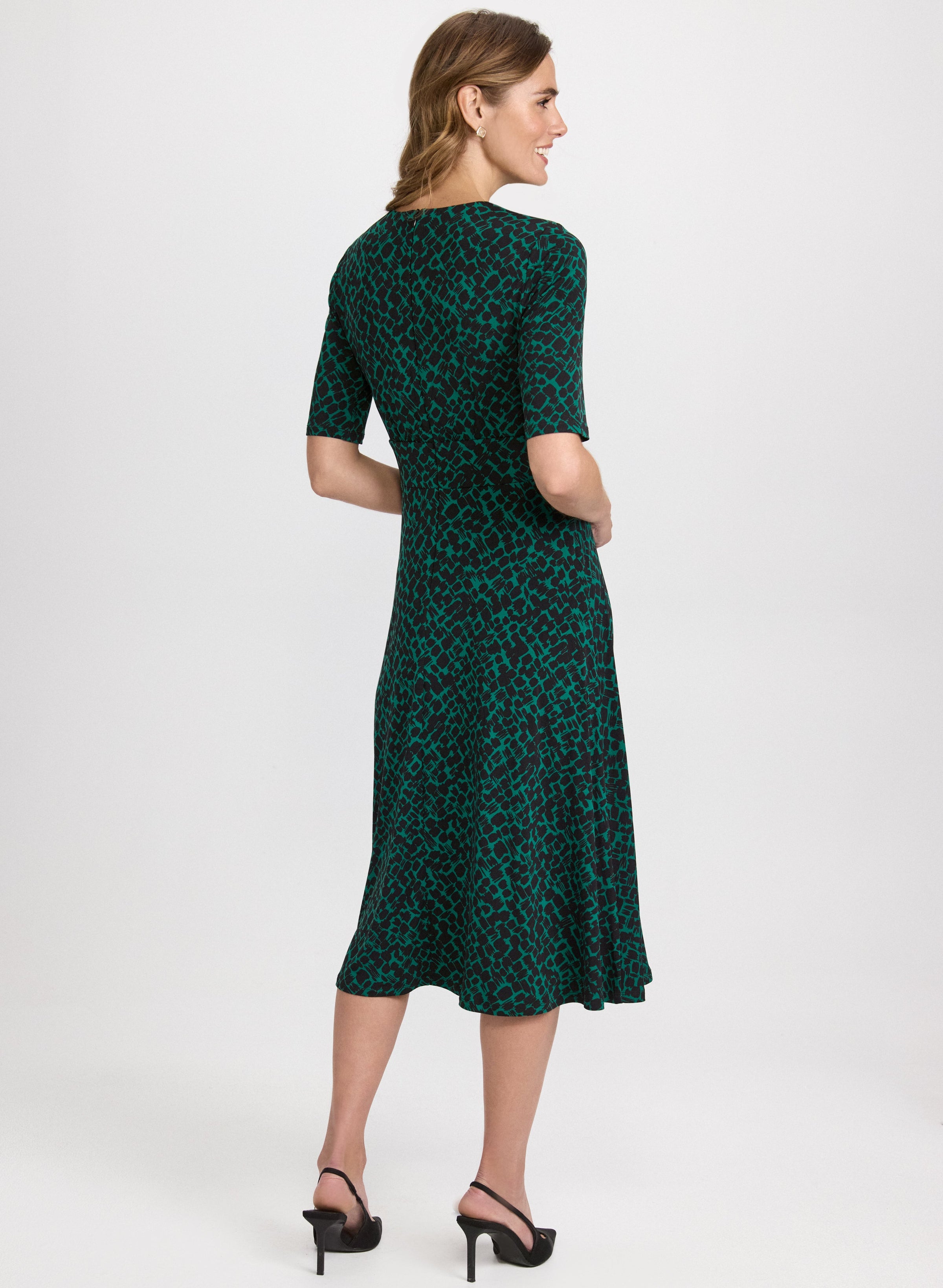 Abstract Midi Dress