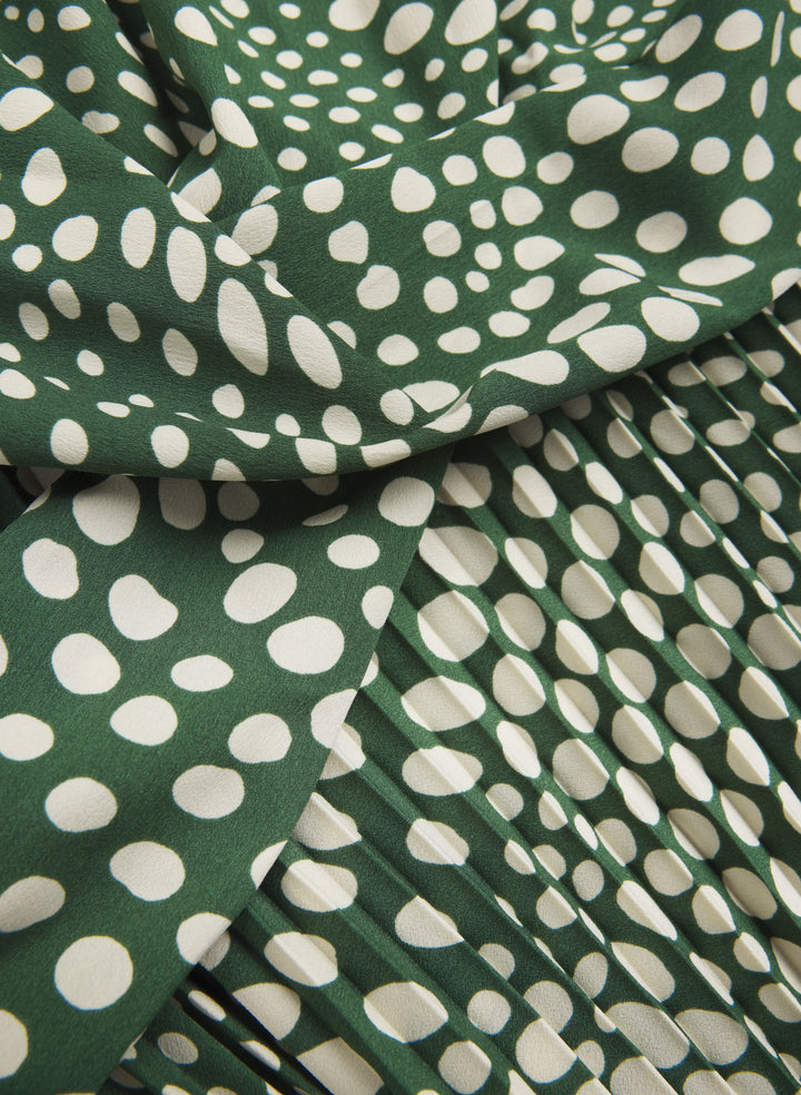 Dot Print Midi Dress