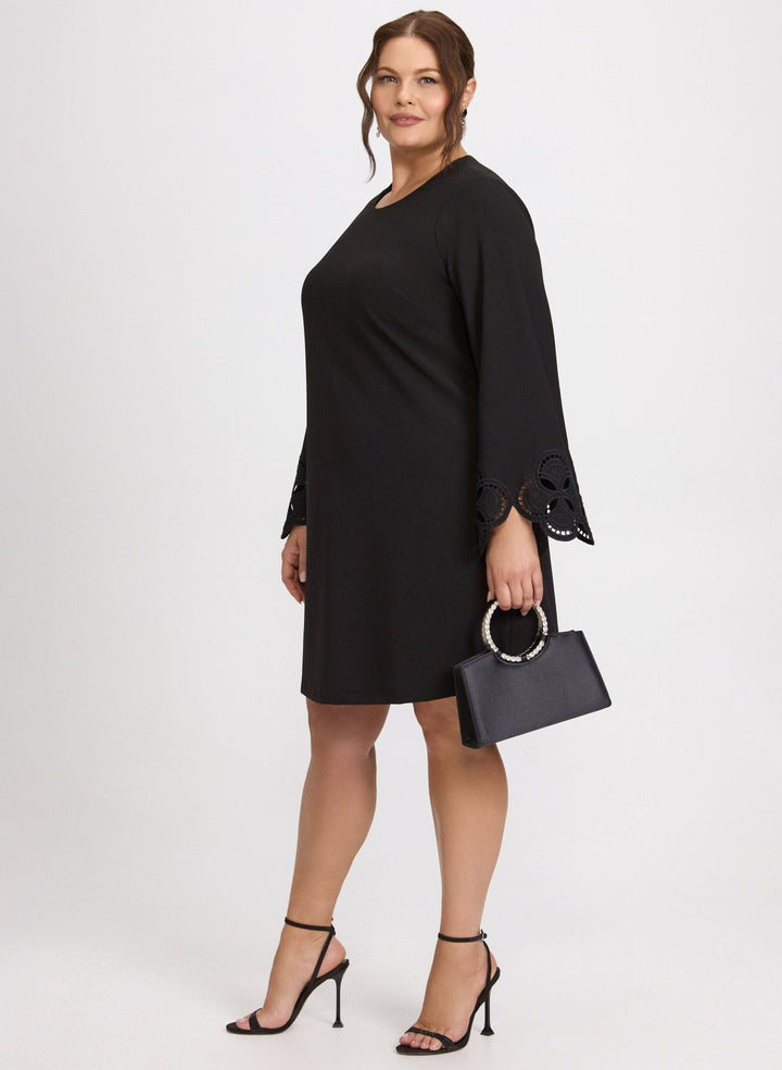 Embroidered Sleeve Dress