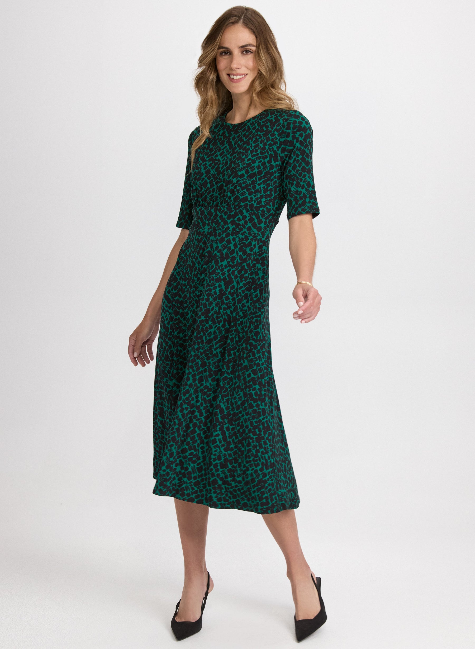 Abstract Midi Dress