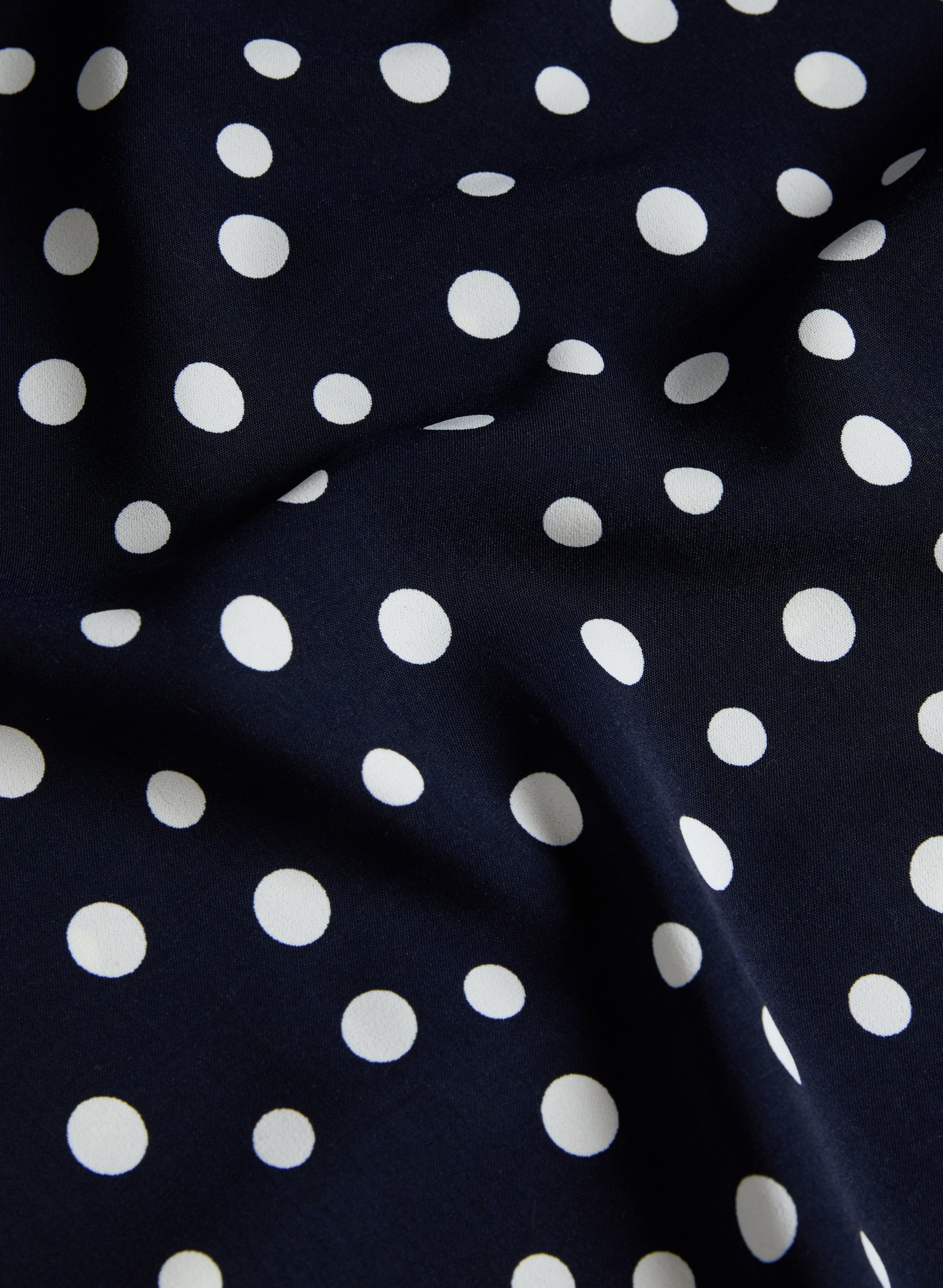 Ruched Waist Polka Dot Dress